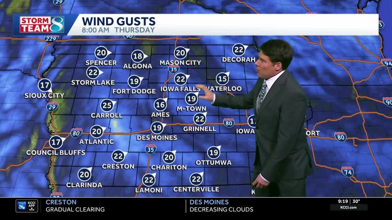 Iowa weather: Spring temperatures and gusty conditions to round out the week