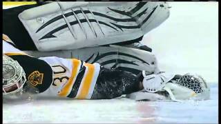 Tim Thomas breakaway save on Hansen 6/1/11