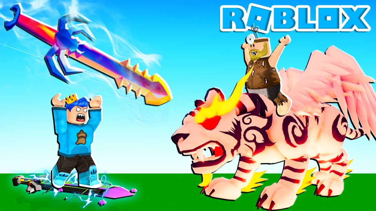 PEDANG MISTIS BISA TERBANG VS MACAM PUTIH BERSAYAP LVL 999.999.999 DI ROBLOX!!