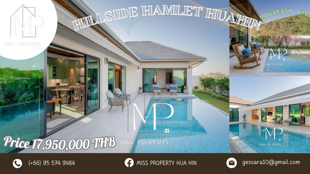 [ EP44 ] 🌴‼️ Luxury Thai Modern Style Pool Villa At Hillside Hamlet Hua Hin,Price 17,950,000 baht💥