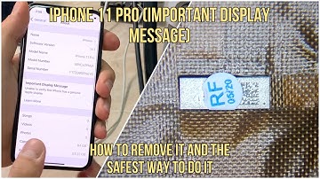 iPhone 11 Pro Important Display Message Fix (The Safest Way To Do it)