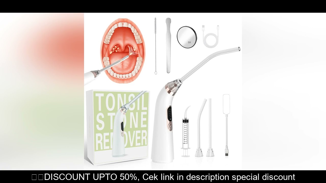 Tonsil Stone Removal Kit 10 in 1 Electronic Mouth Vacuum Oral Care with 5 Suction Modes Mouth Cleane