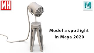 How to model a Spotlight ( full model, no time lapse )