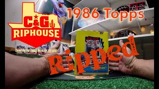 1986 Topps wax box Ripped!