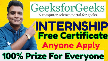 GeeksForGeeks Free Certificate | internship | Gfg  internship | Free Certificate |technical scripter