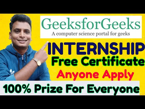 GeeksForGeeks Free Certificate | internship | Gfg  internship | Free Certificate |technical scripter