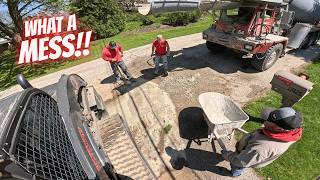 I sent the concrete truck straight back to the plant!