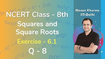 Class 8 Chapter 6 Ex 6.1 Q 8 Squares and Square Roots Maths NCERT CBSE