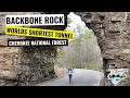 The WORLD&#39;S SHORTEST TUNNEL! BACKBONE ROCK in The Cherokee National Forest