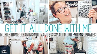 GET IT ALL DONE WITH ME | small mobile home updates | mobile home cleaning motivation!