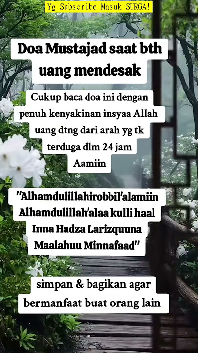 Baca dan Amalkan DOA ini Dengan Penuh Keyakinan - Insya Allah Uang Akan Datang Secara Tak Terduga