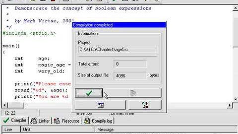 C Programming Tutorial 23   Boolean Expressions