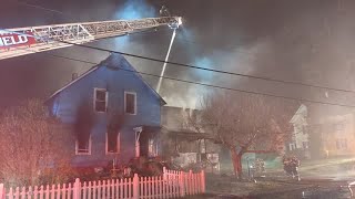 Three-alarm fire in Hinsdale