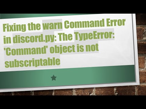 Fixing the warn