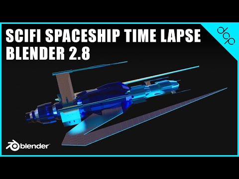 SciFi Spaceship Time Lapse - Blender 2.8