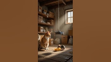 Shocking! 😱😱The cat sets a trap and waits in silence ！😱😱 #shorts #cat #trap #mouse #FunnyCat #cute
