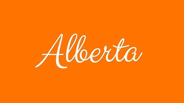 Learn how to Sign the Name Alberta Stylishly in Cursive Writing