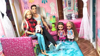 Barbie Family Morning Routine! Haley, Ally, Lily!
