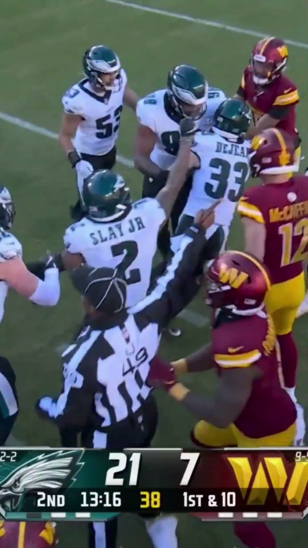 Cooper DeJean FORCES \u0026 RECOVERS the fumble! ?? Eagles vs Commanders Highlights