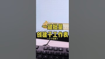 Excel批量创建子工作表 #office #excel