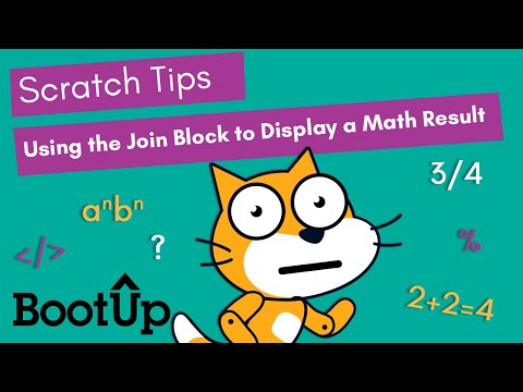 Scratch Tips - Using the Join Block to Display a Math Result