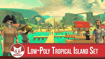 Red Wolf Games: Low Poly Tropical Island Pack (Trailer) - 3D Asset Pack for Game Developers