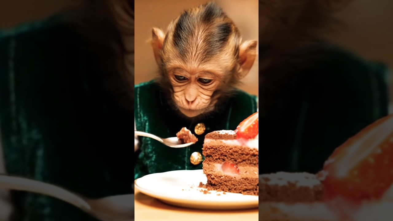 monkey eating Cake 