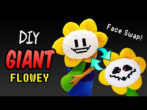 DIY GIANT Undertale Flowey Plushie with Interchangeable Face