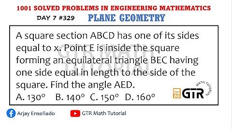 PLANE GEOMETRY | 1001 SOLVED PROBLEMS IN ENGINEERING MATHEMATICS | DAY 7 #329