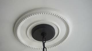 Ekena Millwork CM12BR New Bradford Ceiling Medallion, 12 1/2"OD x 3 7/8"ID x 3/4"P, Primed