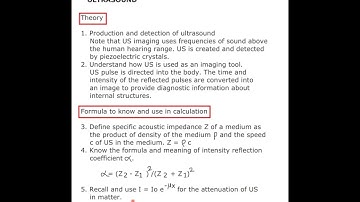 Ultrasound - Medical Physics - A2 Physics 9702