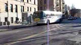 NYCT RTS Bus 8847 squeels to a stop on the Bx-3 Bronx TMC