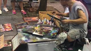 Very Talented Grandfa Artist in Taipei Taiwan