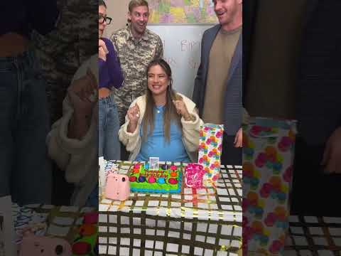 Soldier surprises girlfriend on her birthday 🥹