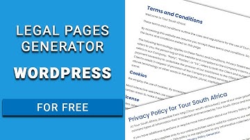 Legal Pages WordPress Website - T&C
