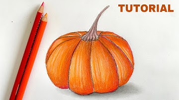 How To Draw A Pumpkin | Color Pencil Tutorial
