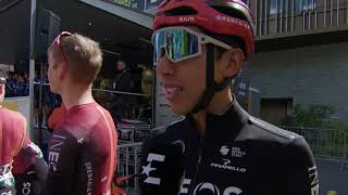 Egan Bernal - Entrevista en la salida - Etapa 4 - Tour de Romandie 2024