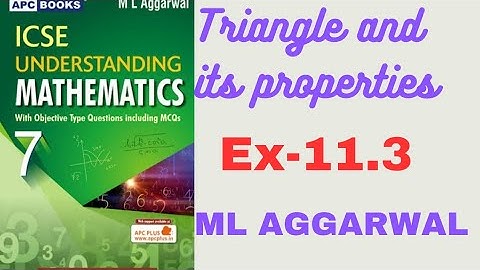 Triangle and its properties. class7. ex-11.3.ml aggarwal.
