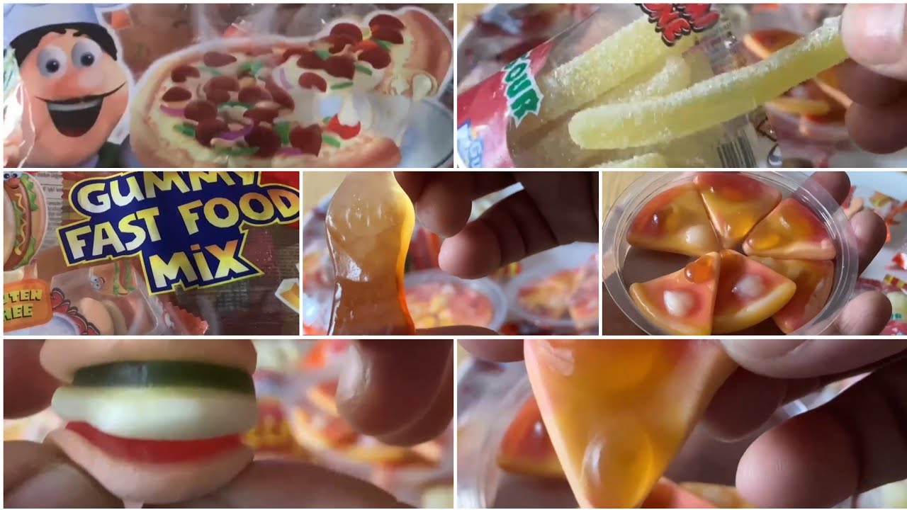 Gummy fast food mix/snacks video for fun and enjoyment/gummy chocolate