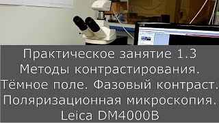 Оптическая Микроскопия. Практика 1.3.