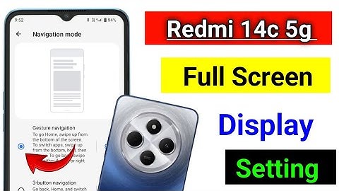 Redmi 14c 5g full screen mode settings | How to use full screen display in Redmi 14c