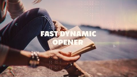 Fast Dynamic Opener | After Effects Template | Openers