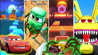 Mcqueen vs Filmore Bus Eater vs Car Eater vs Mcqueen monster eater Tiles EDM rush