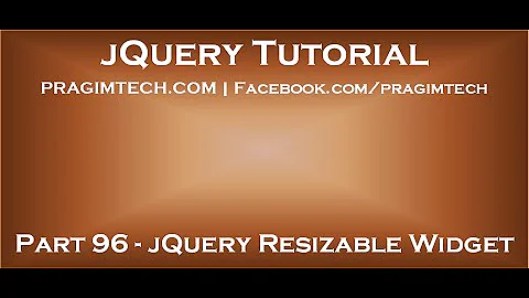 jQuery Resizable Widget