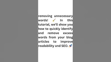 How to Search & Remove Unnecessary Words from Blogger Posts (Tutorial 01) {YouTube Shorts Video}