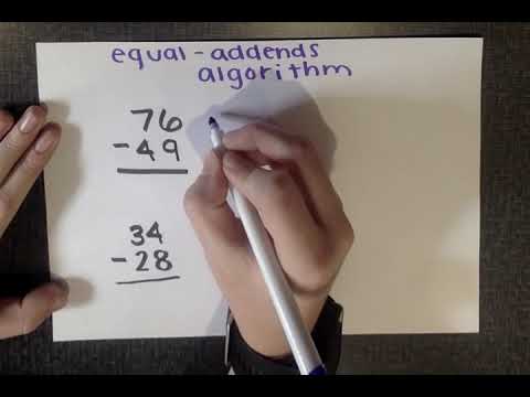 Equal Addends Algorithm for Subtraction - YouTube