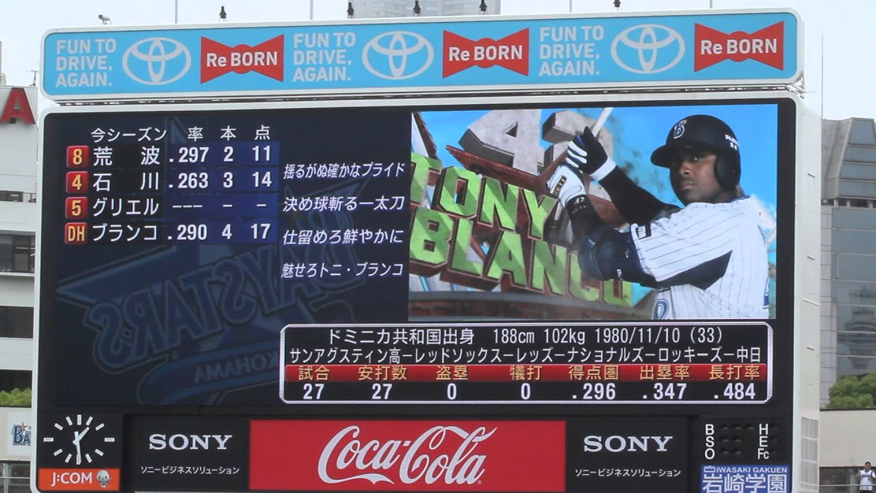 2014年6月8日 横浜DeNA－東北楽天 スタメン紹介 グリエル選手・日本