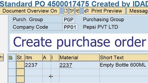 Create Purchase order In SAP | SAP Purchase order | ME21N T Code in SAP