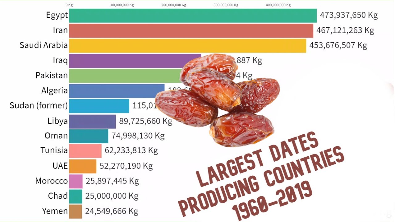 Largest Dates Producing Countries in the World 19602019 YouTube Largest Dates Producing Countries in the World 19602019 YouTube