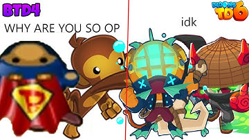 BTD4 TOWERS MEET BTD6 TOWERS